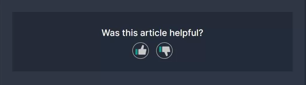 Was this article helpful feedback display