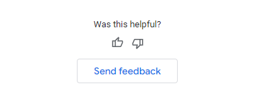 Was this helpful feedback example