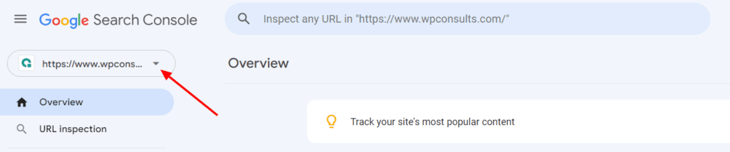 Select the property that contains the URL you want to remove.